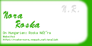 nora roska business card